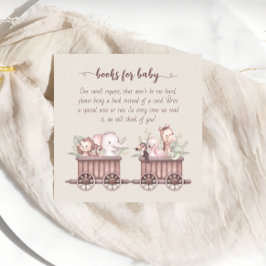 Cartão De Informações Livro de Chás de fraldas de Comboios Safari