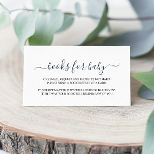 Cartão De Informações Livro de Chás de fraldas Simples para Bebê