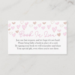 Cartão De Informações Livro de Chuvada de Bebê no Dia dos Namorados em v