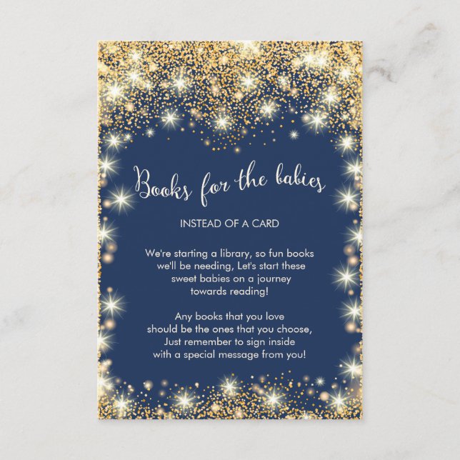 Cartão De Informações Livro do Bebê Estrela Brilhante Gêmeos (Frente)