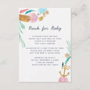 Cartão De Informações Livro náutico para o bebê