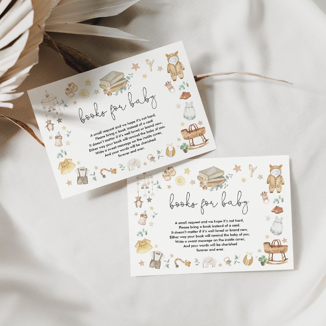 Cartão De Informações Livro Neutro de Nurserina Moderna para Bebê (Criador carregado)