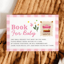 Livro para Bebê Pequena Cowgirl Rosa Festa de Bebê