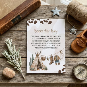 Cartão De Informações Livro para o Cowboy Bebê rústico elegante Baby Sho