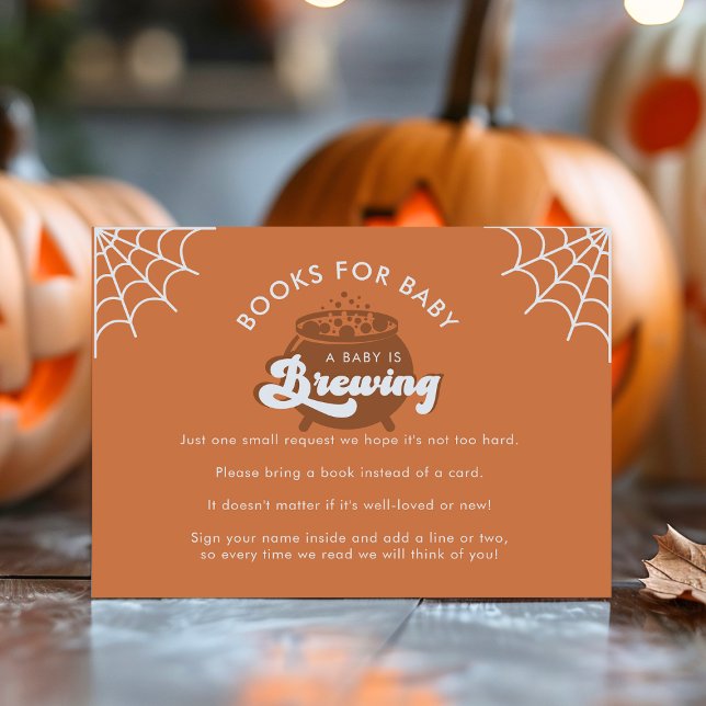 Cartão De Informações Livro Retro Queda Bebê Inserir (Criador carregado)