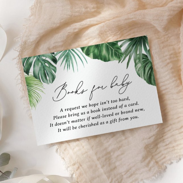 Cartão De Informações Livro Verde do Chá de fraldas Safari para Bebê (Criador carregado)