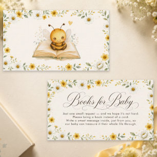 Cartão De Informações Livros Amarelos de Aquarela Sweet Baby Bee para Be