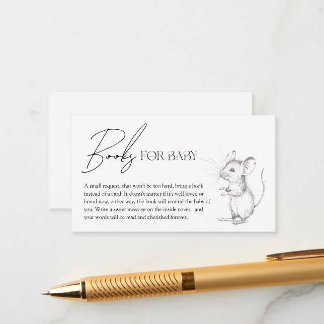 Cartão De Informações Livros Antigos de Floresta Florestal para Bebê (Frente/Verso In Situ)