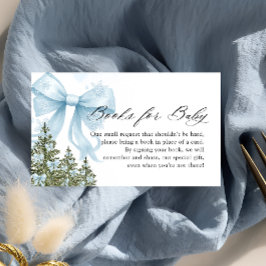 Cartão De Informações Livros Arcos azuis de inverno para o bebê