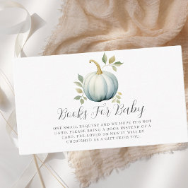 Cartão De Informações Livros Azuis Para Chá de fraldas