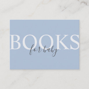 Cartão De Informações Livros Azuis Simples e Modernos para Receptáculo