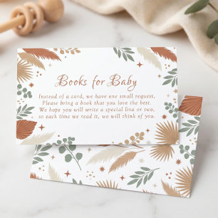 Cartão De Informações Livros Boho Eucalipto Verde Salvia para Bebê