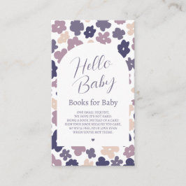 Cartão De Informações Livros bonitos de margarida para bebê