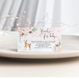 Cartão De Informações Livros cor-de-rosa para veados de natal