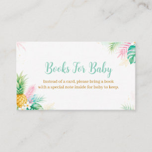 Cartão De Informações Livros de Abacate Tropical para Bebê