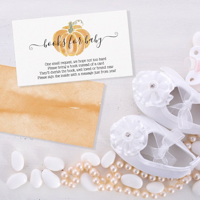 Cartão De Informações Livros de Abóbora de Outono para Bebê (Criador carregado)