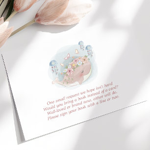 Cartão De Informações Livros de Água-Viva Baleia Rosa Para Bebê