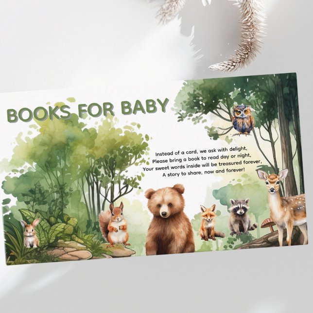 Cartão De Informações Livros de Animais de Floresta Cura para Bebê (Criador carregado)