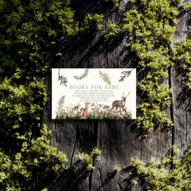 Cartão De Informações Livros de Animais Florestais Encantados para Bebê (Criador carregado)