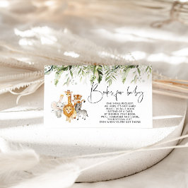 Cartão De Informações Livros de animais Safari para a entrada de bebês