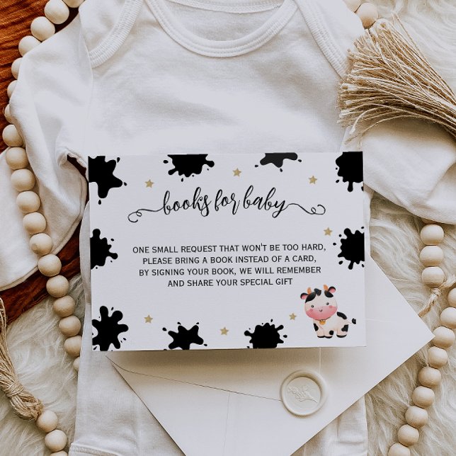 Cartão De Informações Livros de aquarela de vaca sagrada para bebê (Criador carregado)