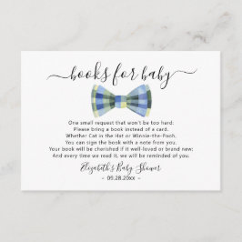 Cartão De Informações Livros de arco para Chá de fraldas bebê