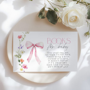 Cartão De Informações Livros de Arco Rosa de Flor Selvagem para bilhete