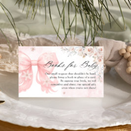 Cartão De Informações Livros de Arco Rosa Inverno para Bebê