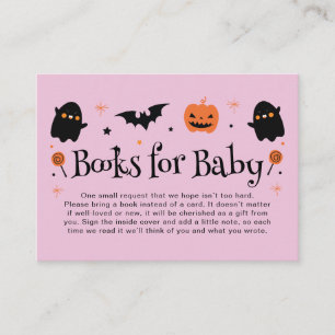 Cartão De Informações Livros de Babá de Halloween Fofos para Bebê