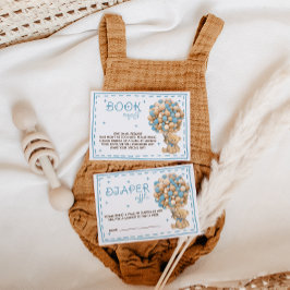 Cartão De Informações Livros de Balões de Urso para bebê