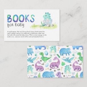 Cartão De Informações Livros de Banho de Bebê Dinossauro Fofo para Bebê 