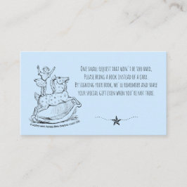 Cartão De Informações Livros De Bebê Azuis Para Bebê