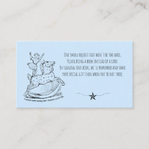 Cartão De Informações Livros De Bebê Azuis Para Bebê