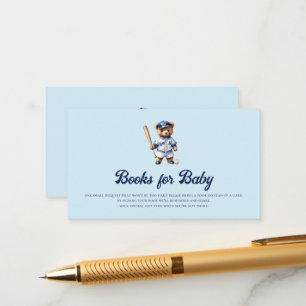 Cartão De Informações Livros de Beisebol do Teddy Fofo para Bebê Insert