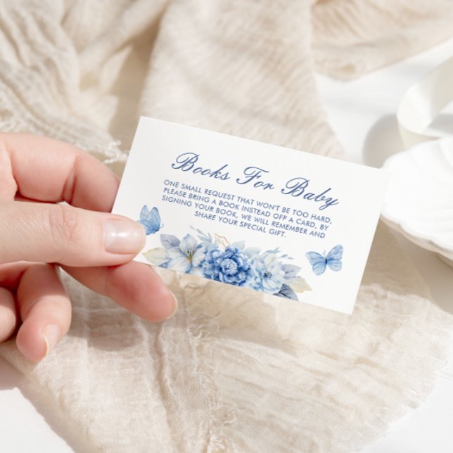 Cartão De Informações Livros De Borboleta Pequena Para Chá de fraldas De (Criador carregado)