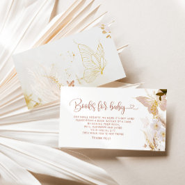 Cartão De Informações Livros de borboletas de ouro para bebês