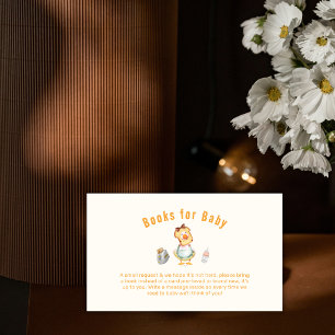 Cartão De Informações Livros de Brunch da Mãe Gansa Boba Para Chá de Beb