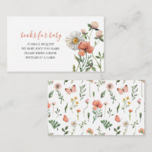 Livros de Chá de Bebê de Flor Silvestre para o beb