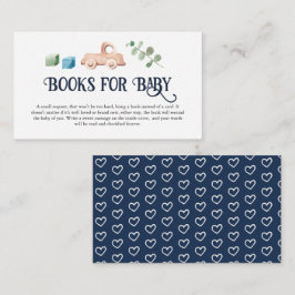 Cartão De Informações Livros de Chã de Bebê Menino Olá para Bebê
