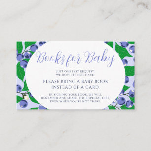 Cartão De Informações Livros de Chá de fraldas Azul Doce de Aroma Azul p