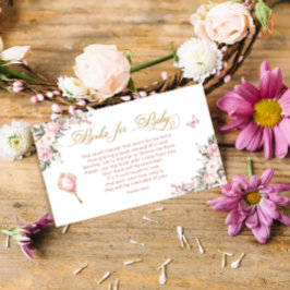 Cartão De Informações Livros de Chá de fraldas da Princesa Carruagem par