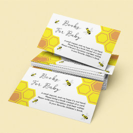 Cartão De Informações Livros De Chá de fraldas De Abelhas Para Bebê