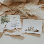 Cartão De Informações Livros De Chá de fraldas De Animais Da Floresta Pa<br><div class="desc">Apresentando nossos livros de chá de fraldas de animais florestais para o cartão de bebê, perfeito para uma celebração engraçada e caprichosa! Apresentando um tema da floresta aquarela com criaturas adoráveis como uma raposa, urso pardo, coelho e veado, é excelente para um chá neutro em relação ao gênero. Esta design...</div>