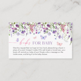 Cartão De Informações Livros de Chá de fraldas de Flor Selvagem para Beb