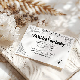 Cartão De Informações Livros de Chá de fraldas de Halloween de Pequeno B