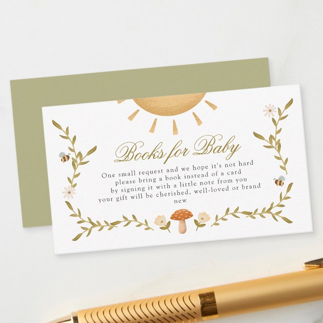 Cartão De Informações Livros de Chá de fraldas de Woodland para Bebê (Criador carregado)