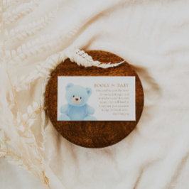 Cartão De Informações Livros de Chá de fraldas do Bear Boy para a placa 