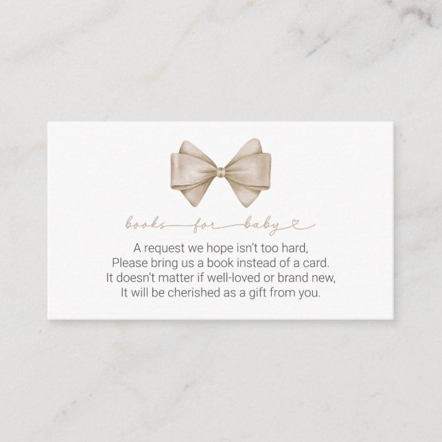 Cartão De Informações Livros de Chá de fraldas do Beige Arco Modern Boho (Frente)