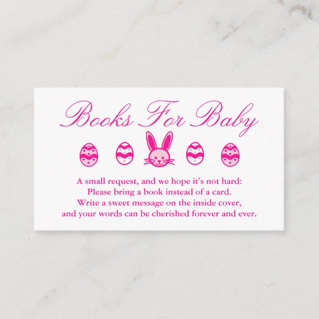 Cartão De Informações Livros De Chá de fraldas Para Bebê (Frente)