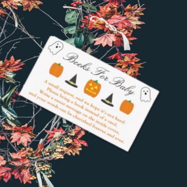 Cartão De Informações Livros De Chá de fraldas Para Bebê (Criador carregado)